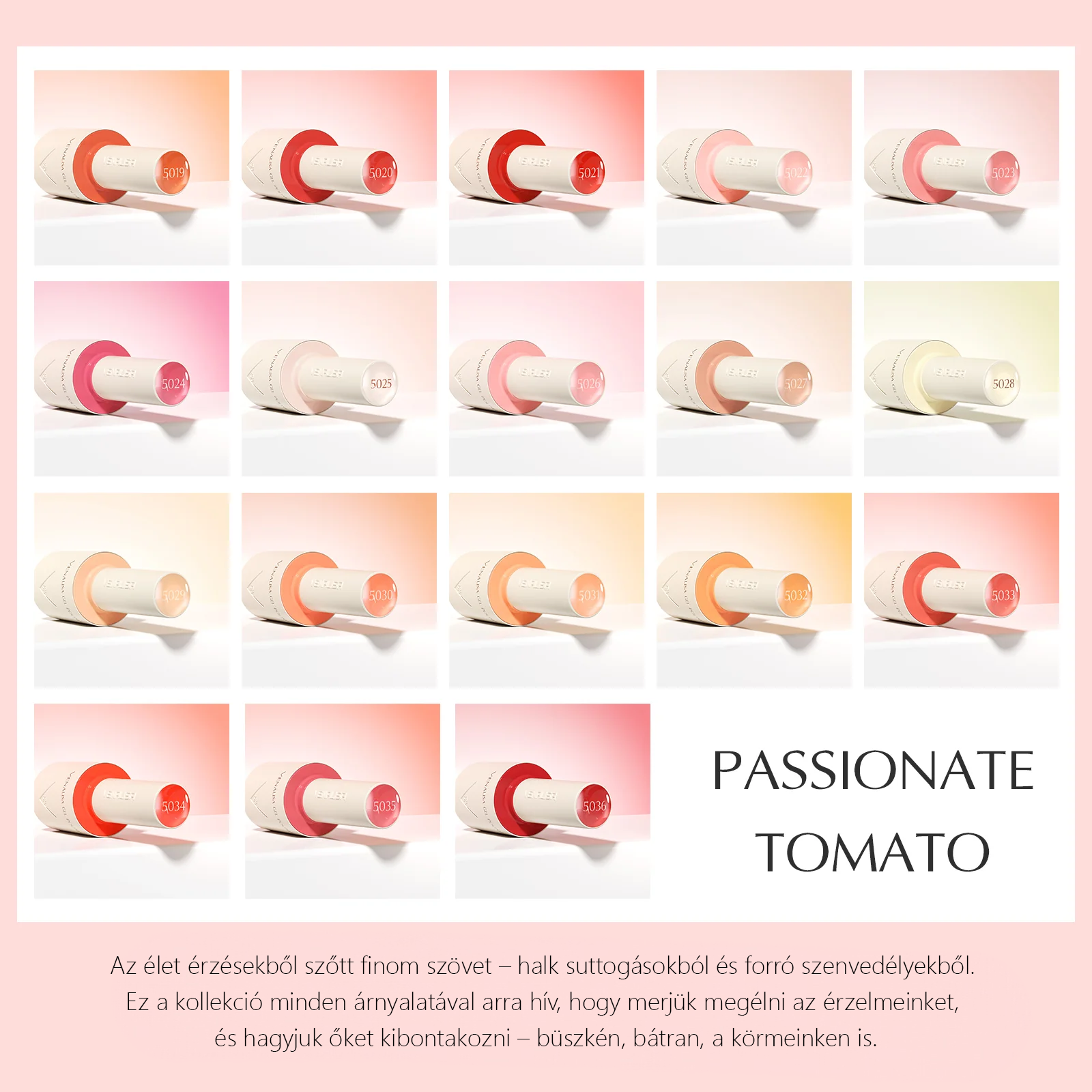 Venalisa V2 Passionate Tomato – a kollekció 18 üvege színkóddal
