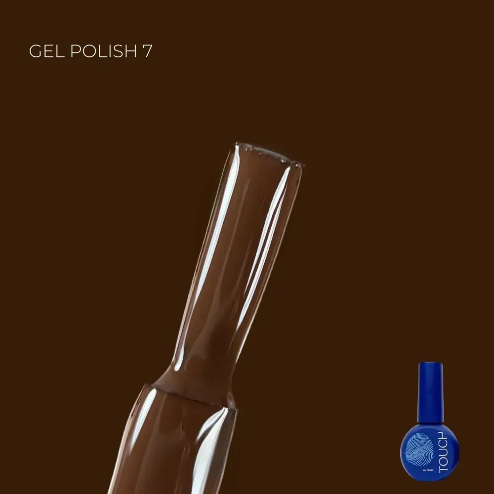TOUCH gél lakk 9 ml No.07 – sötét csokoládébarna