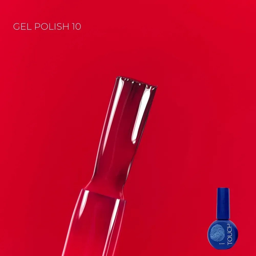 TOUCH gél lakk 9 ml No.10 – klasszikus tiszta piros