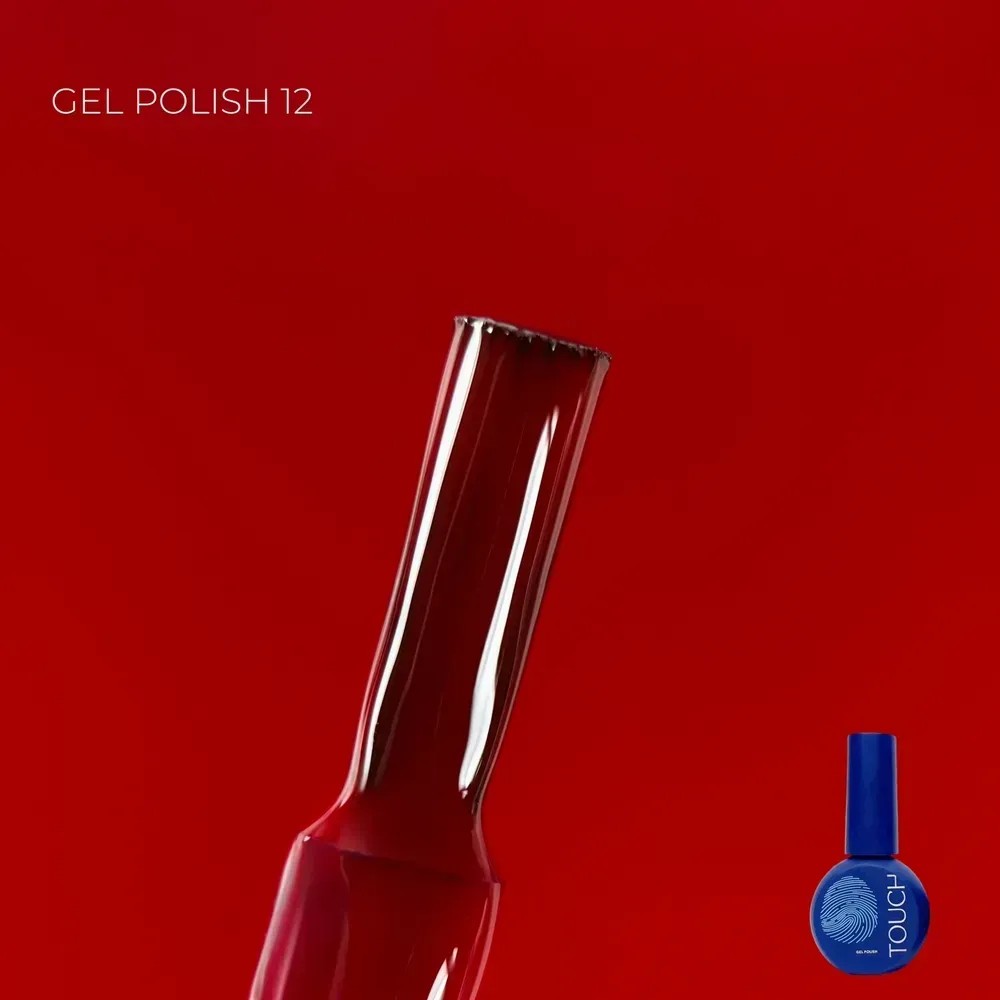 TOUCH gél lakk 9 ml No.12 – mély cseresznyepiros