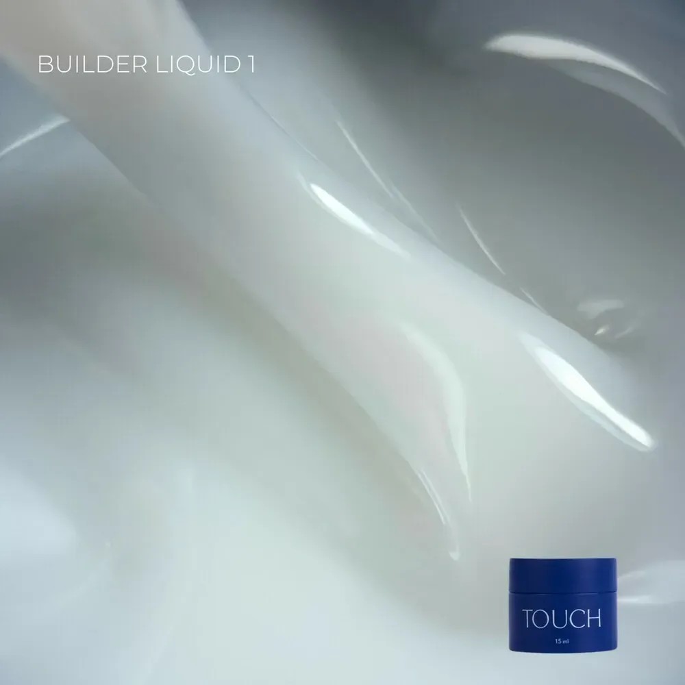 TOUCH Builder Liquid folyékony építőzselé 15 ml - No.01 - tejfehér, áttetsző