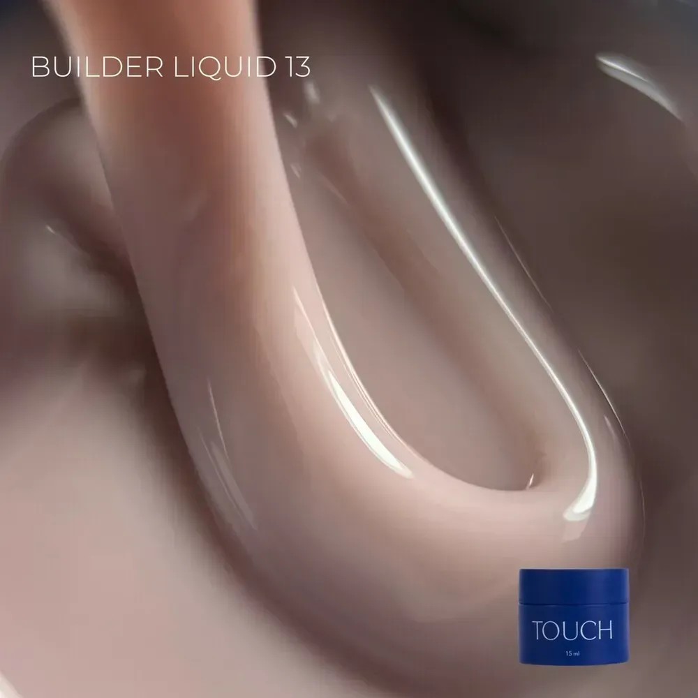 TOUCH Builder Liquid folyékony építőzselé 15 ml - No.13 - meleg bézs nude
