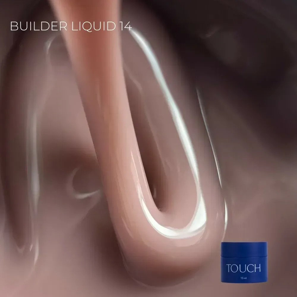 TOUCH Builder Liquid folyékony építőzselé 15 ml - No.14 - barackos-bézs nude