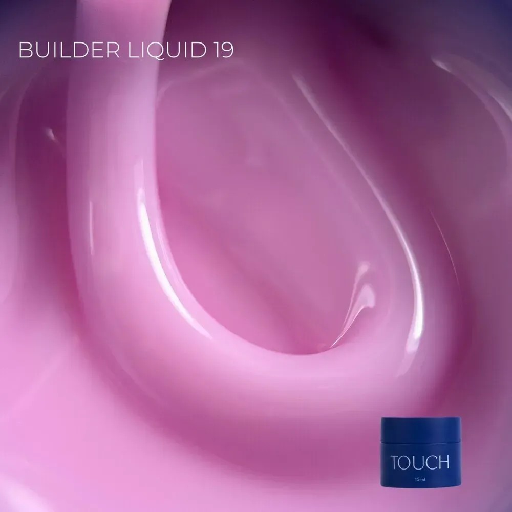 TOUCH Builder Liquid folyékony építőzselé 15 ml - No.19 - orgonalila rózsaszín