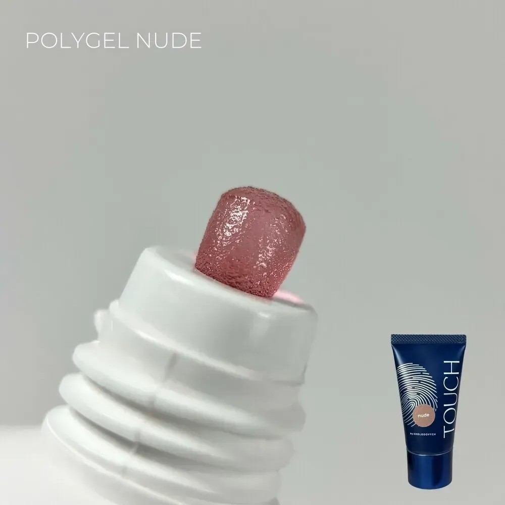 TOUCH Polygel 30 ml - Nude - rózsás nude, finom csillámmal