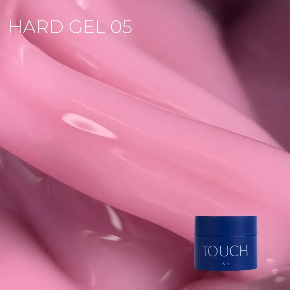 TOUCH Hard Gel építőzselé 15 ml - No.05 - élénk babarózsaszín