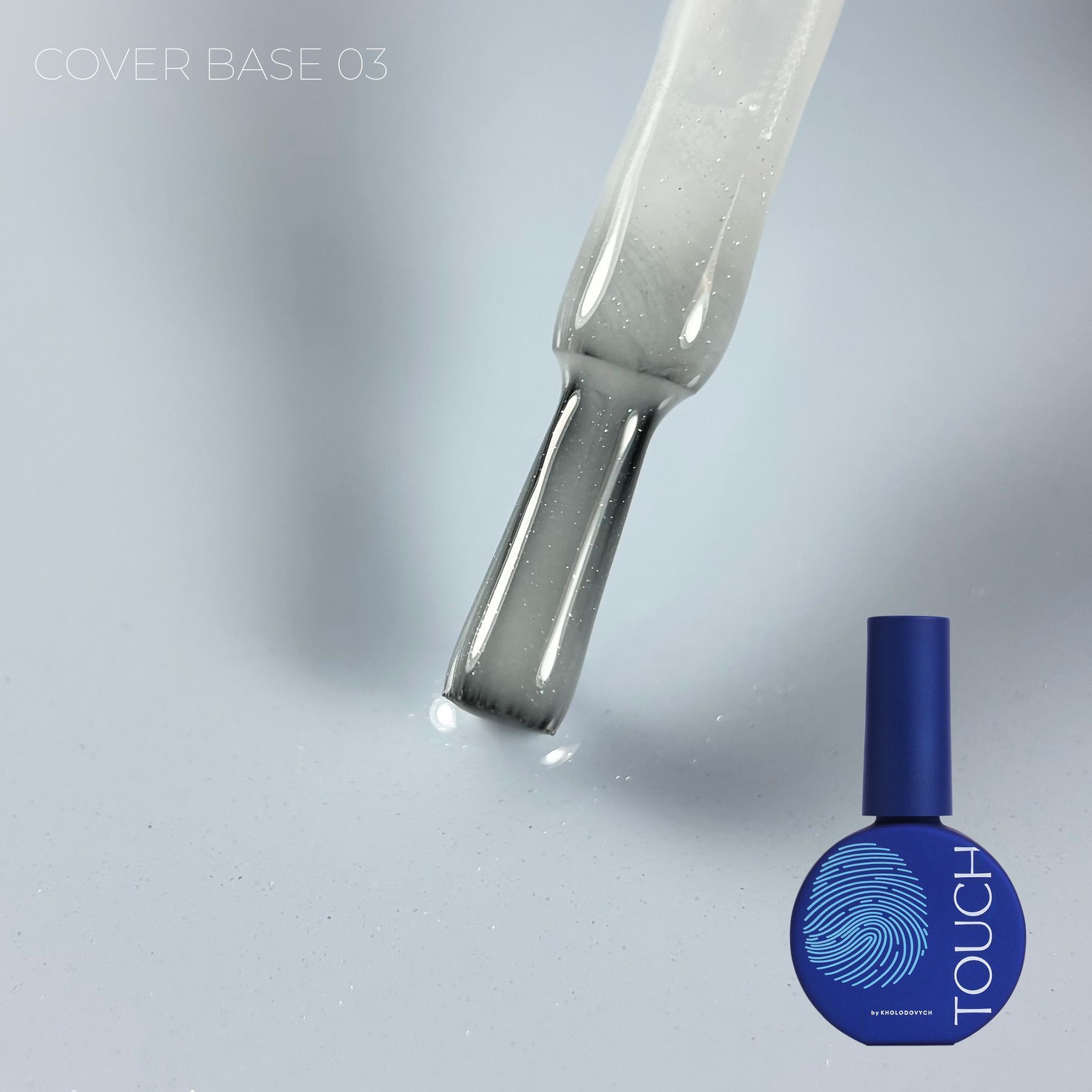TOUCH Cover Base 13 ml No.03 – jeges, kékes tejfehér