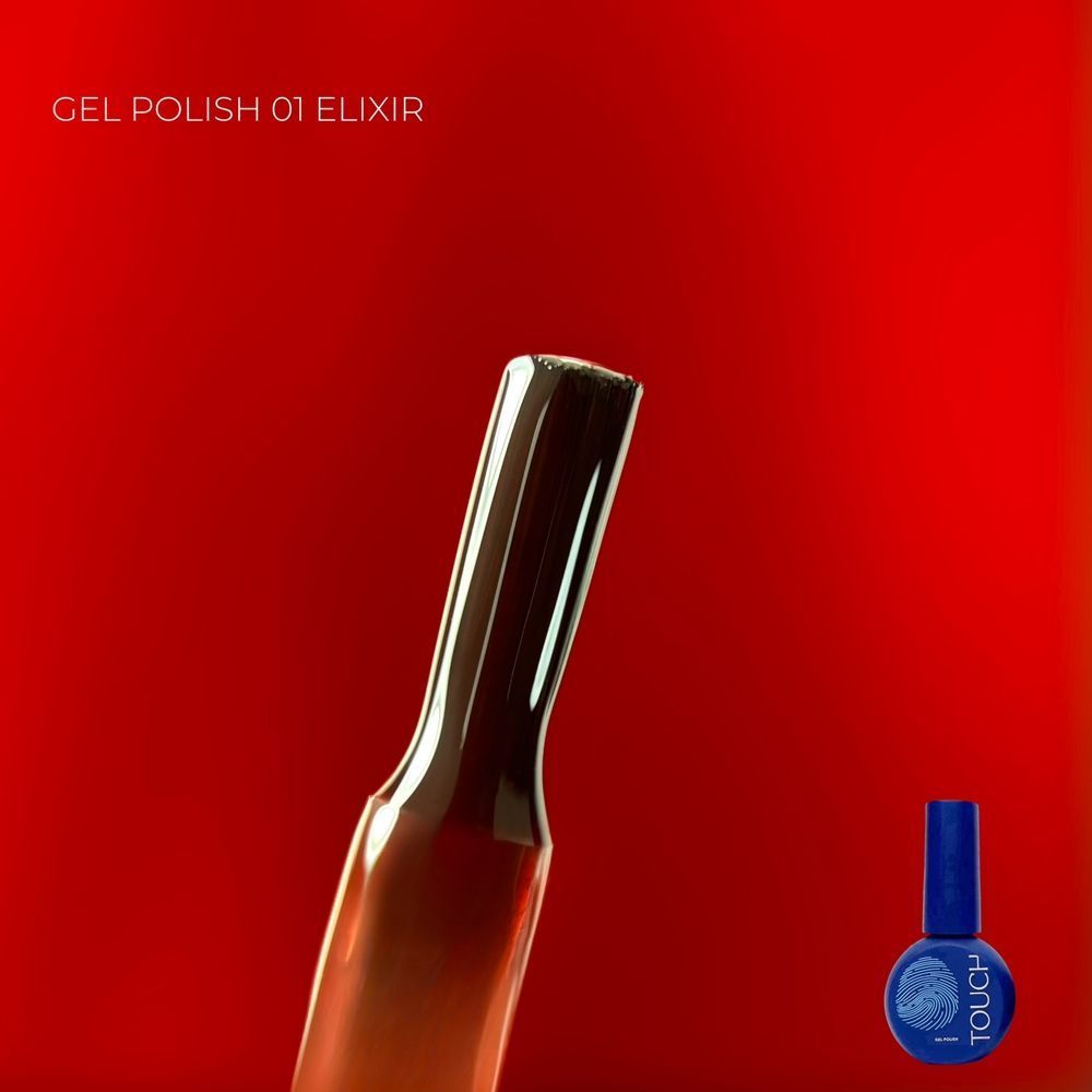 TOUCH Alchemy gél lakk 9 ml No.01 Elixir – mély, üveges vörös