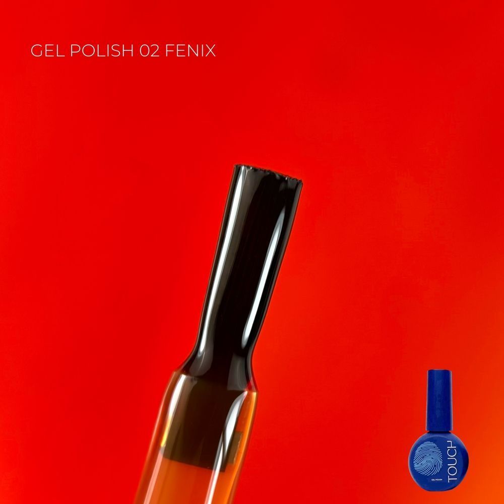 TOUCH Alchemy gél lakk 9 ml No.02 Fenix – narancs-borostyán