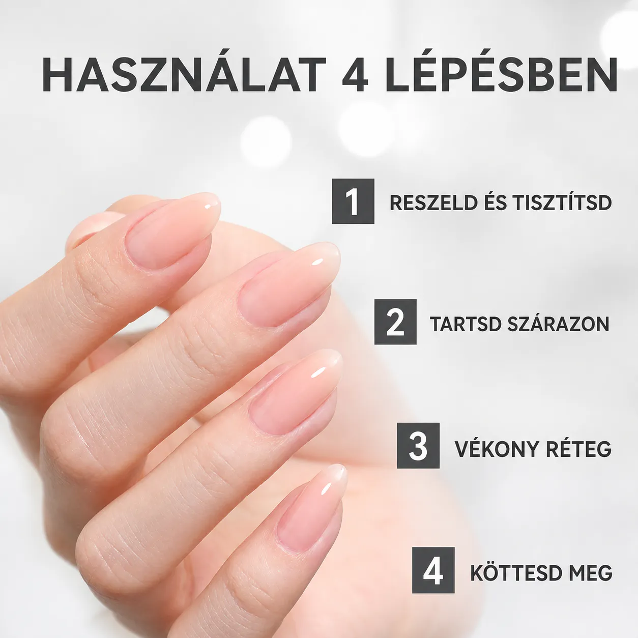 BORN PRETTY Base Gel használata négy lépésben magyarul