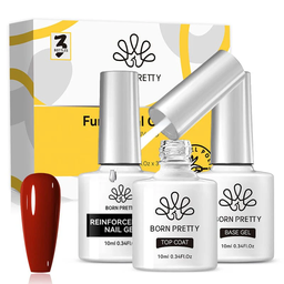 Born Pretty Base + Reinforcement Base + Super Top szett - 3x10 ml