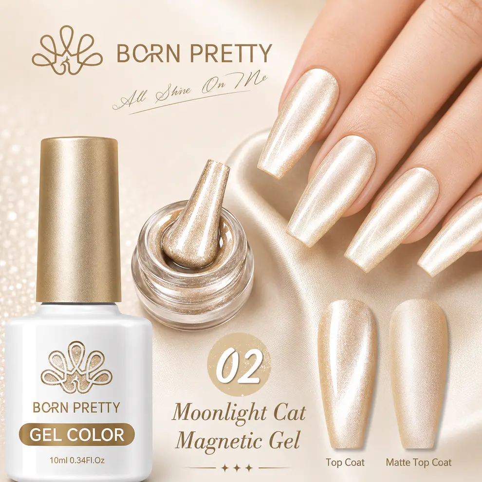 Born Pretty Cat Magnetic gél lakk 10 ml - MY103/MC02
