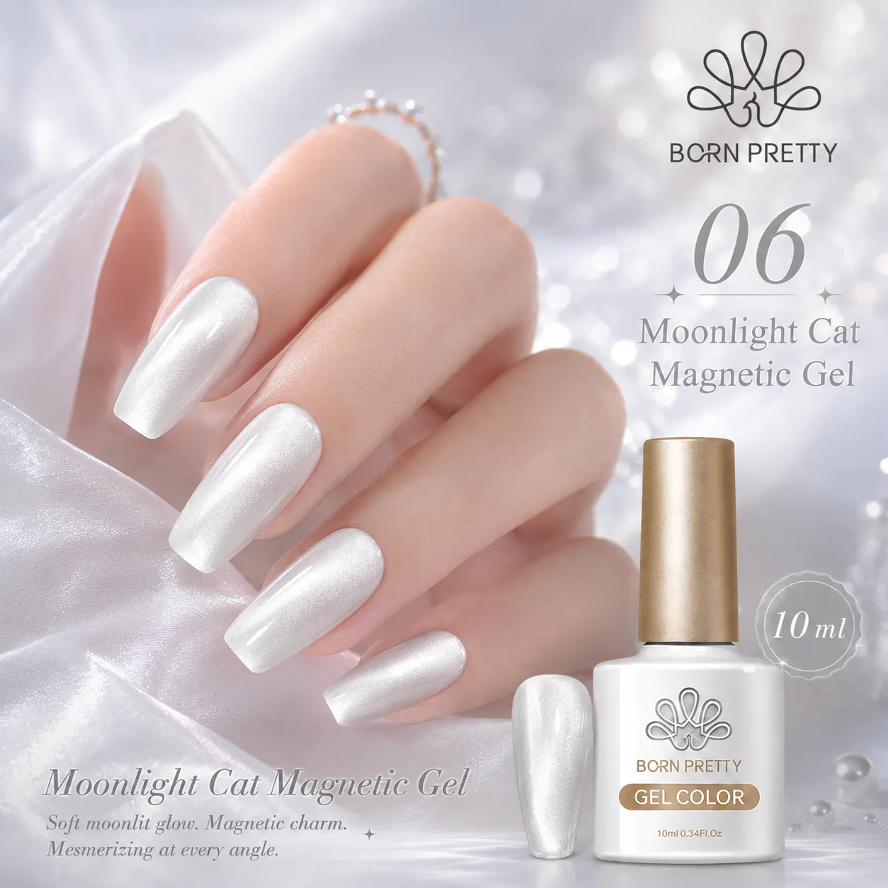 Born Pretty Cat Magnetic gél lakk 10 ml - MY107/MC06
