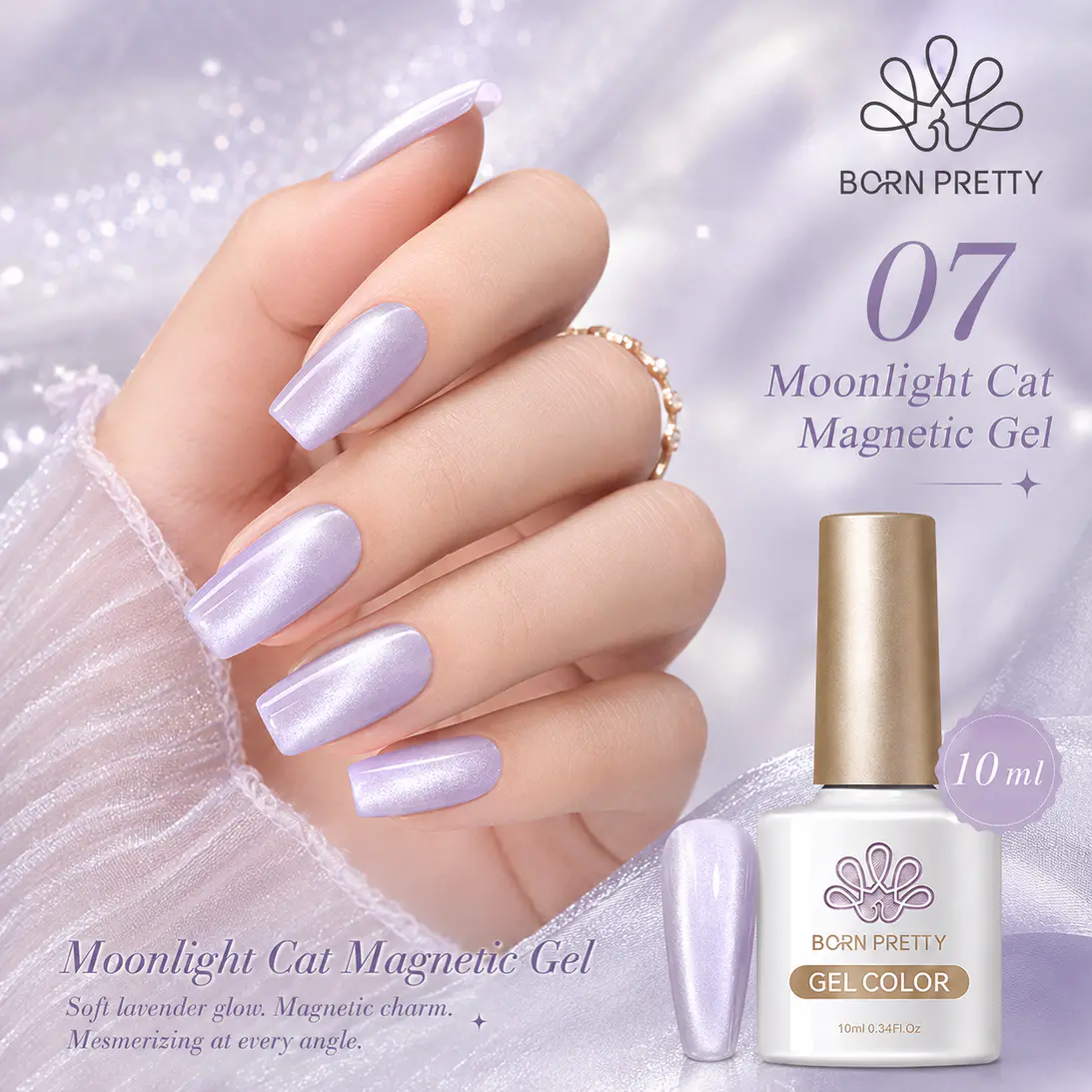 Born Pretty Cat Magnetic gél lakk 10 ml - MY108/MC07