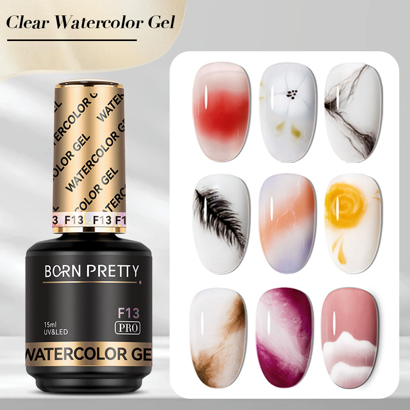 Born Pretty PRO - F13 - Watercolor Gél 15 ml - Clear