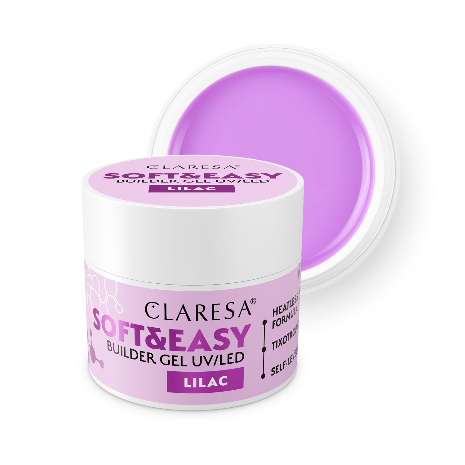 CLARESA Soft&Easy Builder Gél 90g - Lilac