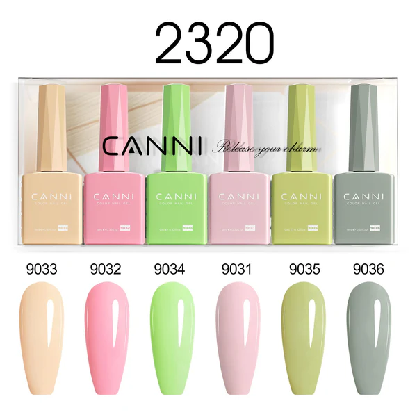 CANNI HEMA FREE UV/LED gél lakk szett 6x9ml - 2320