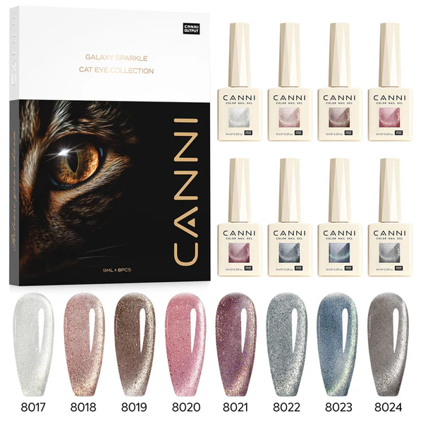 CANNI HEMA FREE  szett 8x9ml - No.03 - Iridescent Dream Collection