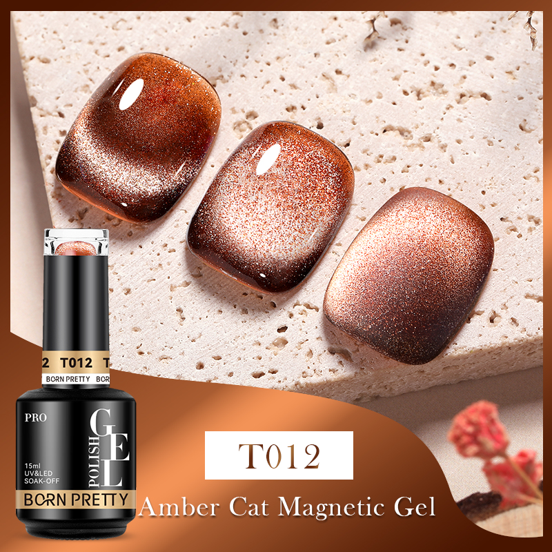 BORN PRETTY PRO UV/LED gél lakk 15 ml - T012 - Amber Cat Eye