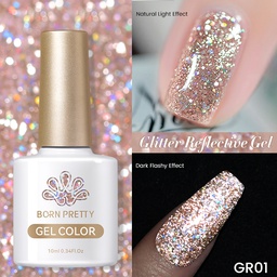 Born Pretty UV/LED gél lakk 10 ml - Fantasy Reflective Glitter GR01