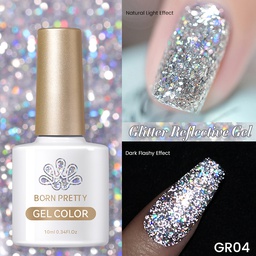Born Pretty UV/LED gél lakk 10 ml - Fantasy Reflective Glitter GR04