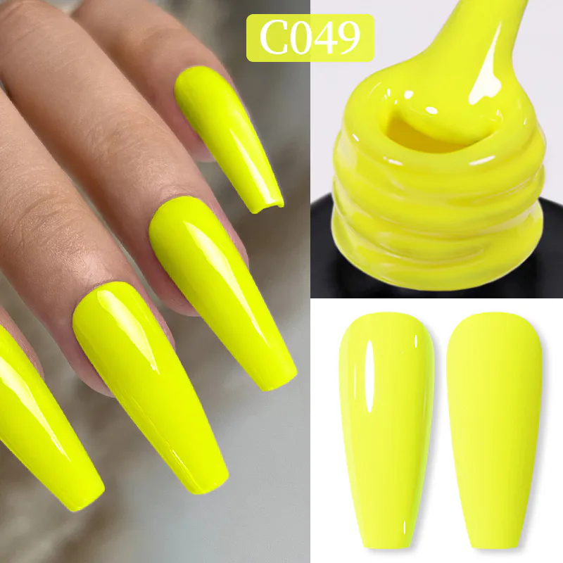 Born Pretty Pro UV/LED HEMA FREE gél lakk 15 ml - C049 - Neon Yellow