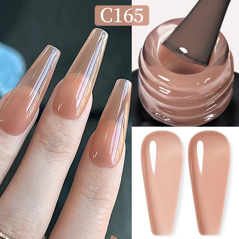 Born Pretty Pro UV/LED HEMA FREE gél lakk 15 ml - C165 - Jelly Nude Tea