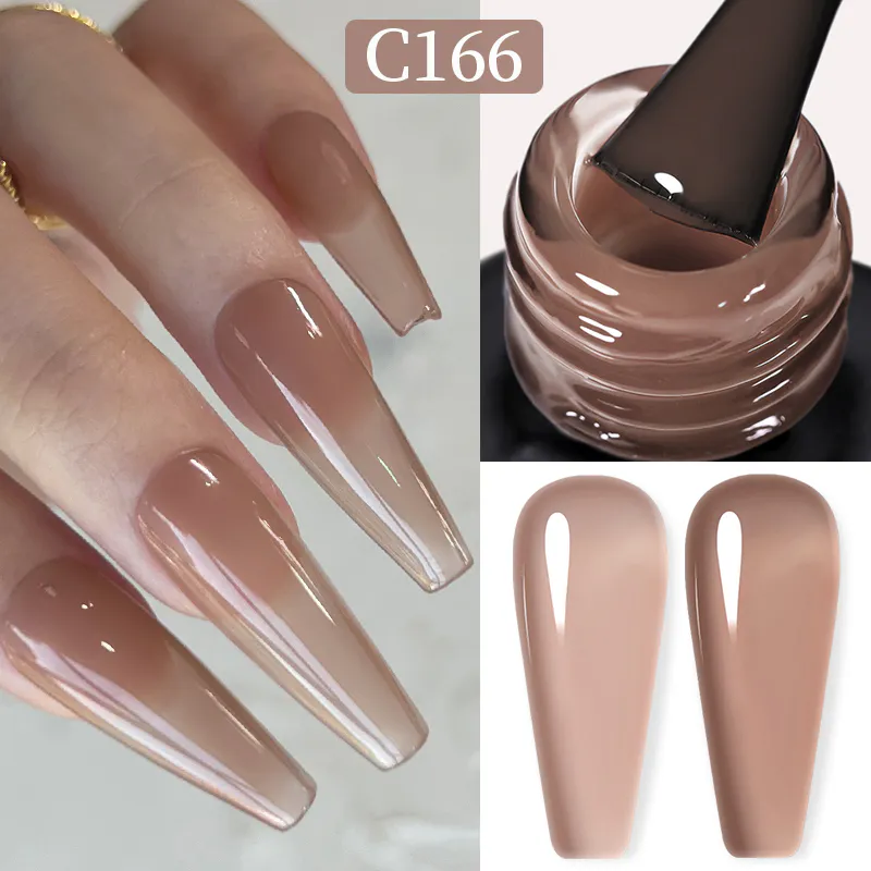 Born Pretty Pro UV/LED HEMA FREE gél lakk 15 ml - C166 - Jelly Dark Nude