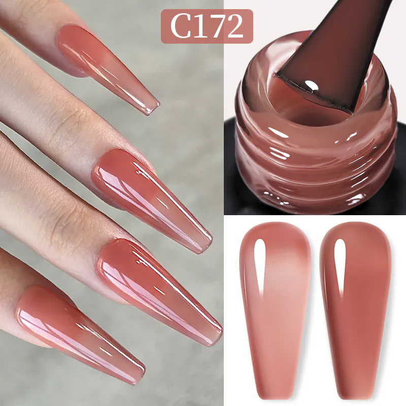 Born Pretty Pro UV/LED HEMA FREE gél lakk 15 ml - C172 - Jelly Indian Red