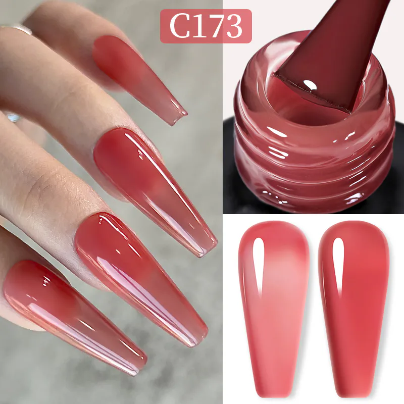 Born Pretty Pro UV/LED HEMA FREE gél lakk 15 ml - C173 - Jelly Rusty Red