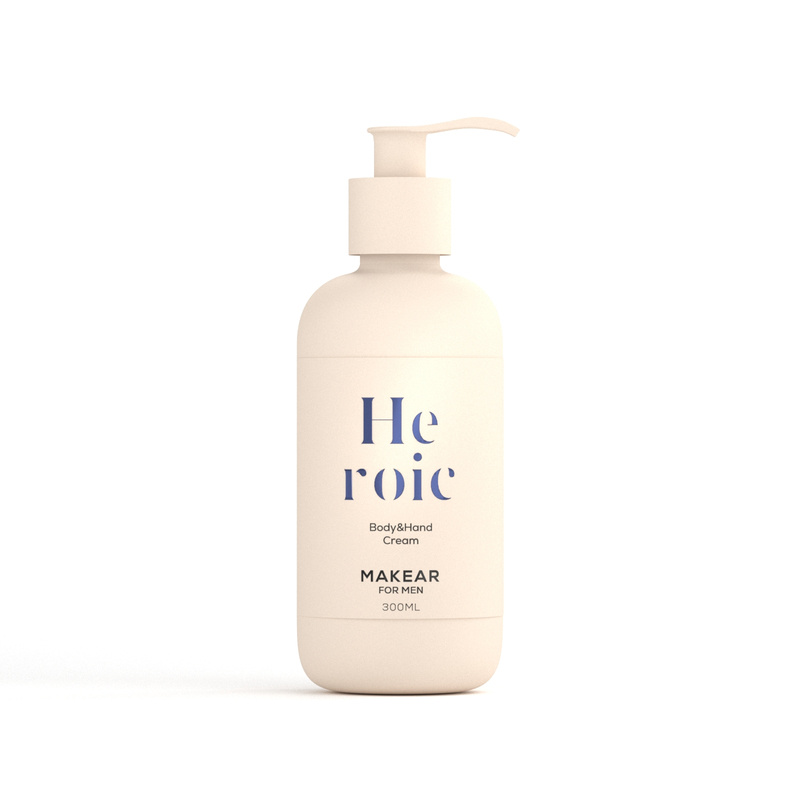 MAKEAR Kéz- és testápoló krém 300ml - férfi parfüm illattal - HEROIC