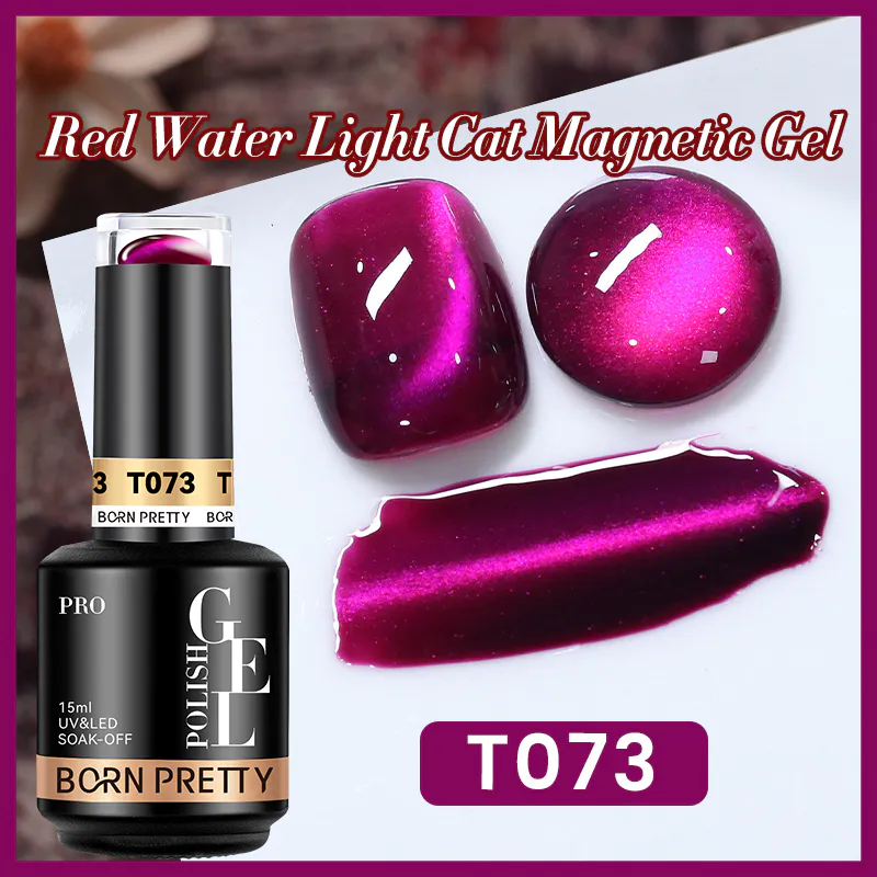 BORN PRETTY PRO UV/LED gél lakk 15 ml - T073 - Red Cat Magnetic Gel