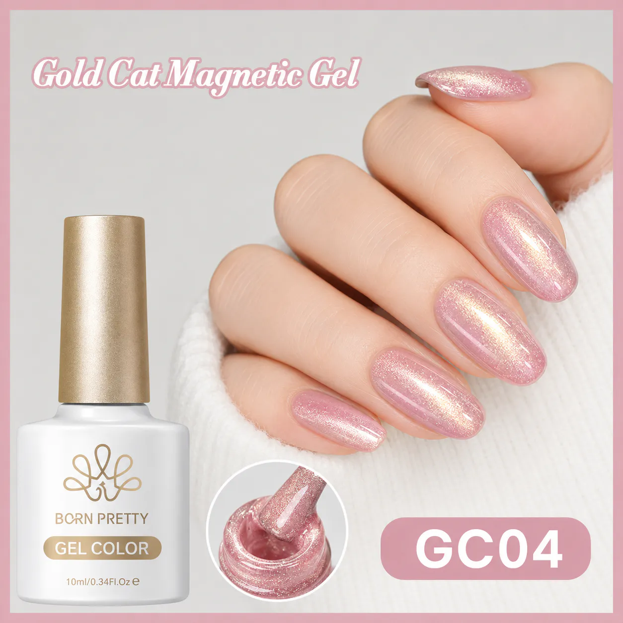 Born Pretty Cat Magnetic gél lakk 10 ml - MY215/GC04