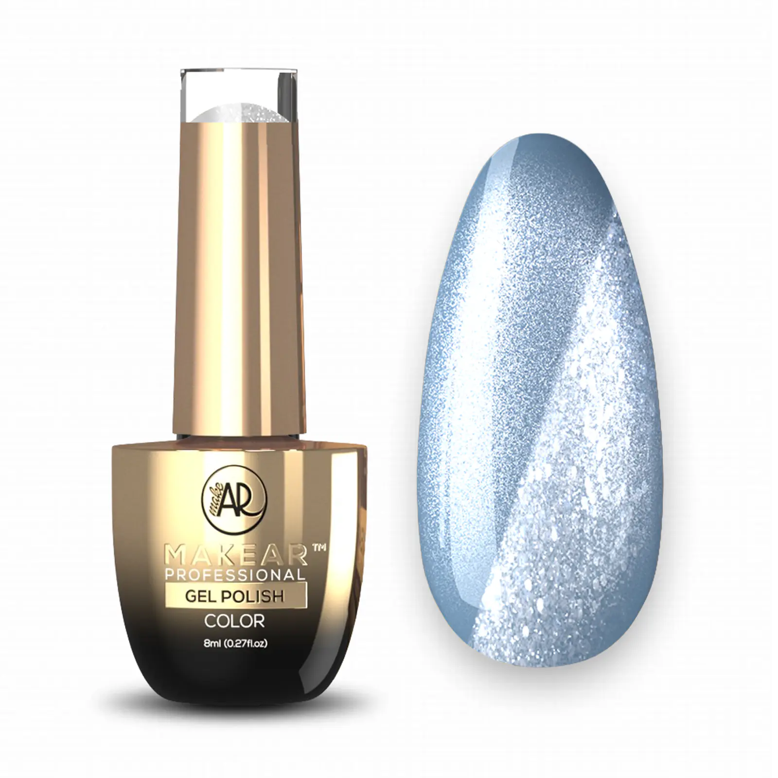 MAKEAR Moonlight Disco Gel Polish 8ml No.MCL04 Furry Blue - Midnight Meow Collection