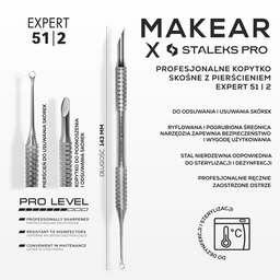 MAKEAR x STALEKS PRO EXPERT 51 - FELTOLÓ / KAPARÓ Rozsdamentes acélból