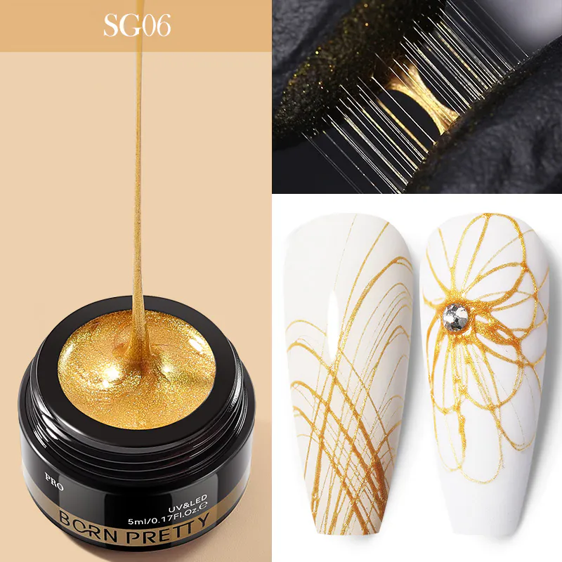 BORN PRETTY PRO Spider Gel 5 ml - SG06 - Classic Gold