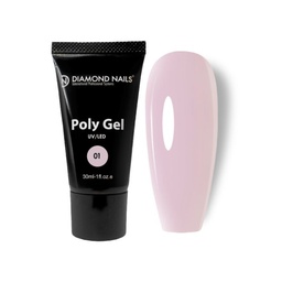 Diamond Nails PolyGel 01 - Milky Pink - 30ml - HEMA- és TPO-mentes