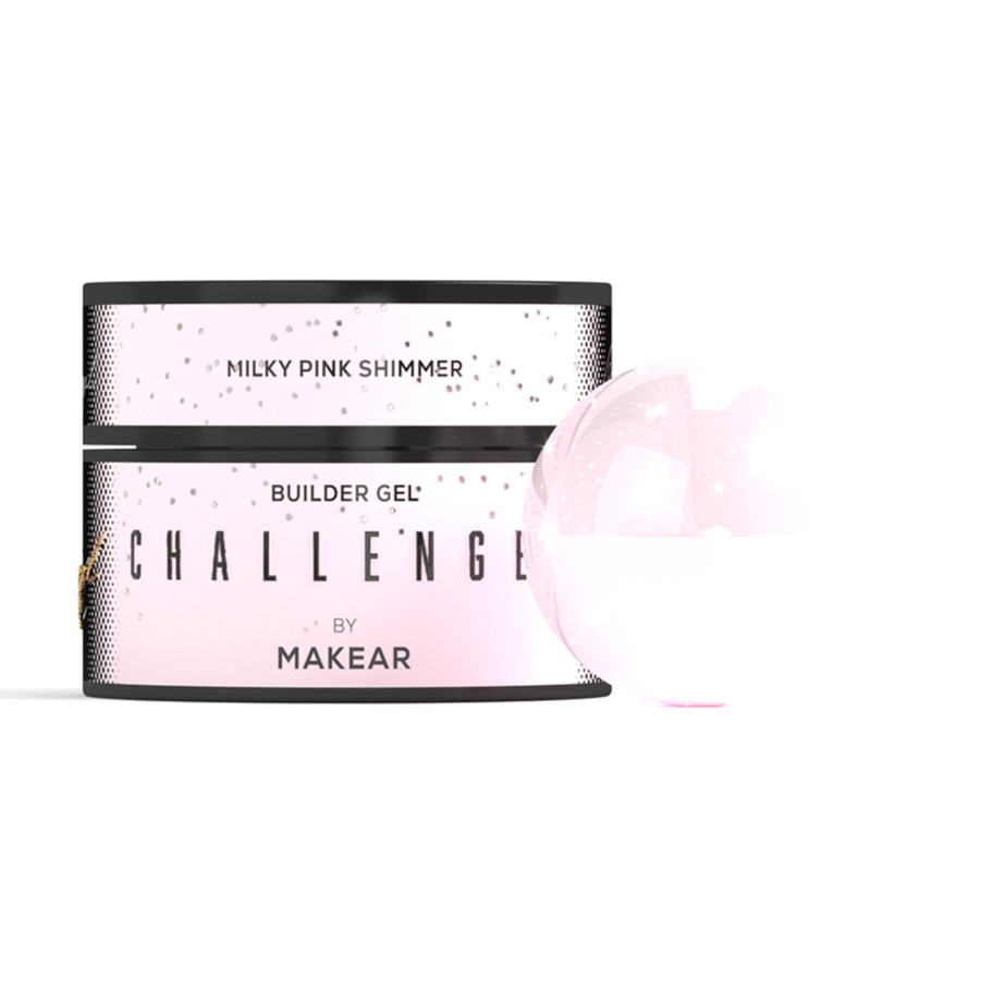 MAKEAR Challengel Builder Gel 15ml - No.HG12 Milky Pink Shimmer