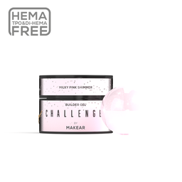 MAKEAR Challengel Builder Gel 15ml - No.HG12 Milky Pink Shimmer