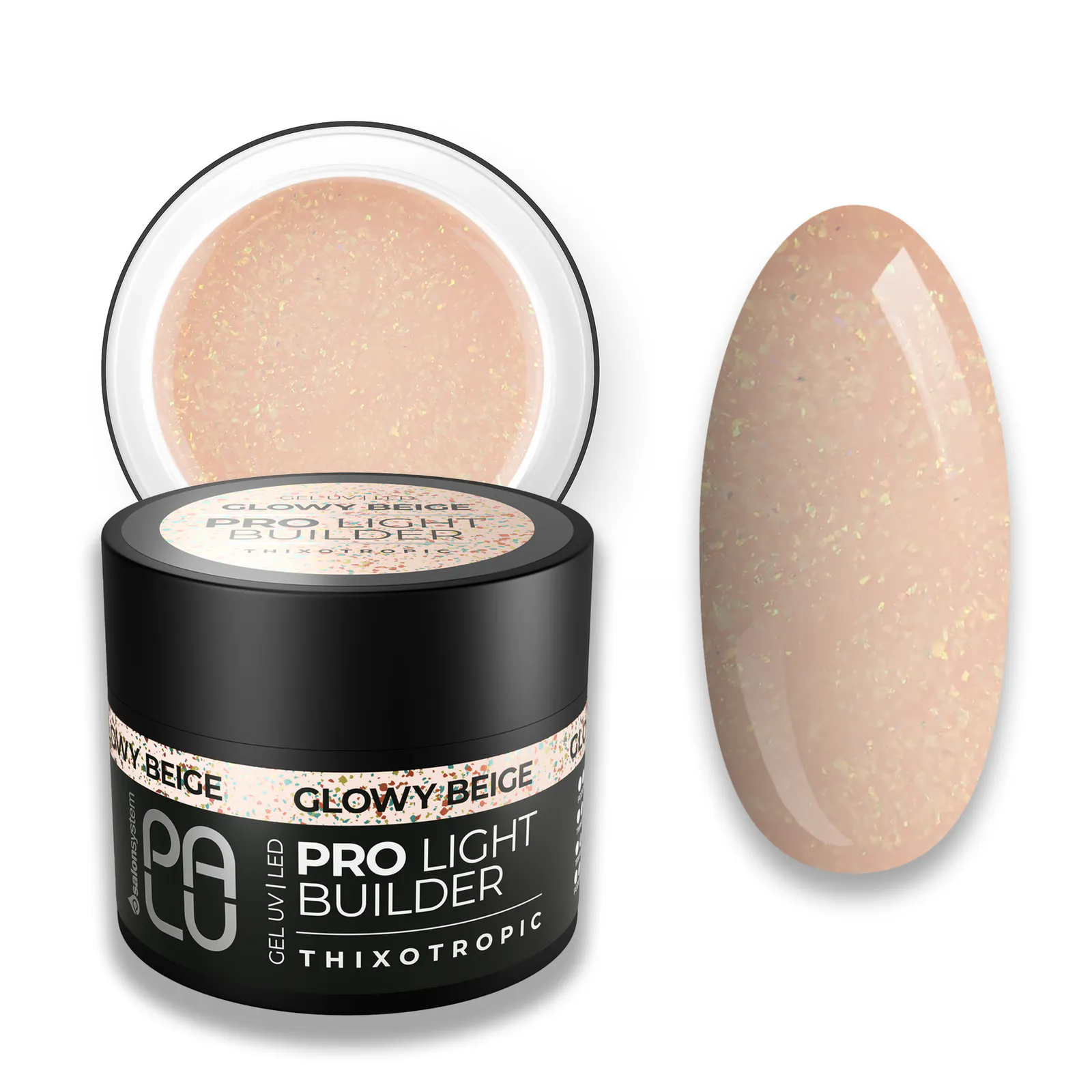 PALU Pro Light Builder építőzselé 45g - Glowy Beige