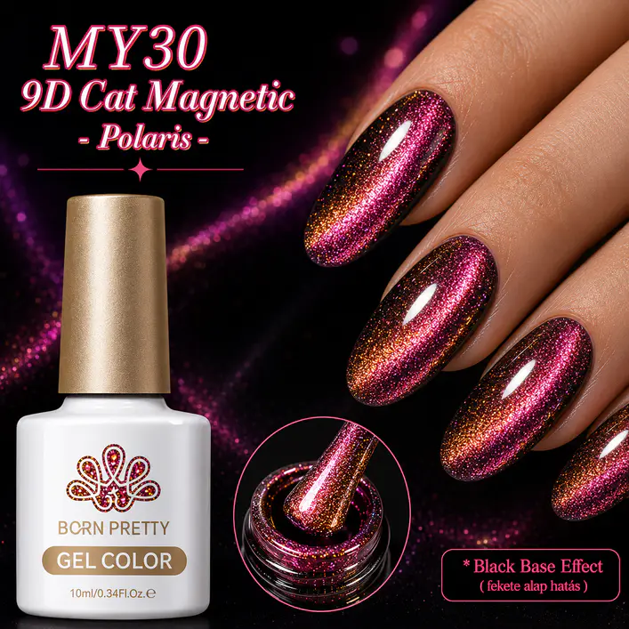 Born Pretty Cat Magnetic gél lakk 10 ml - MY030 - 9D Cat Eye