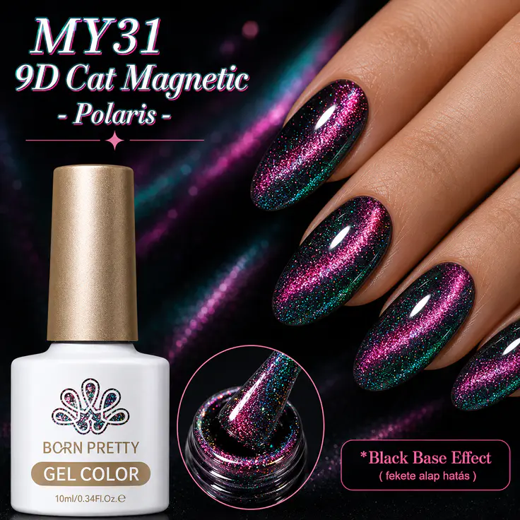 Born Pretty Cat Magnetic gél lakk 10 ml - MY031 - 9D Cat Eye