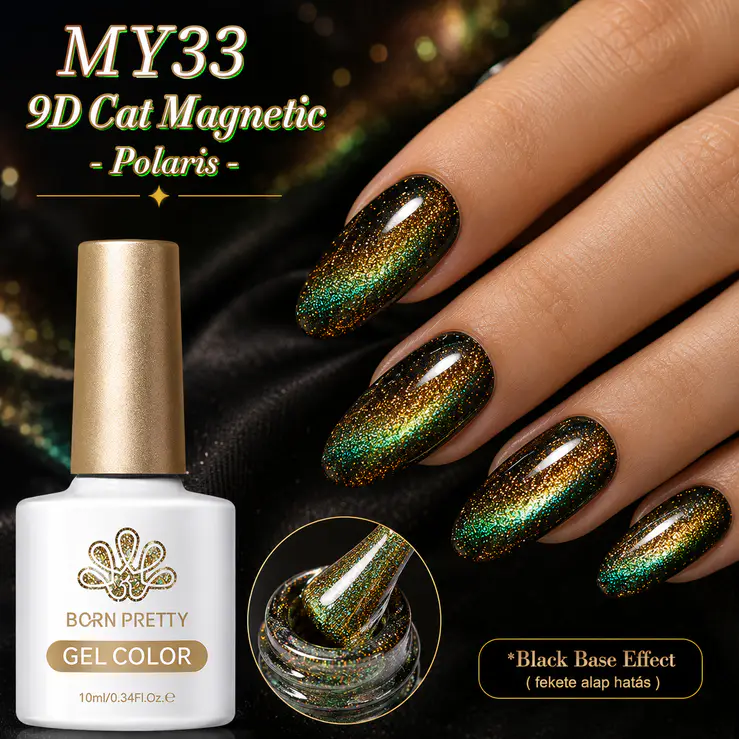 Born Pretty Cat Magnetic gél lakk 10 ml - MY033 - 9D Cat Eye