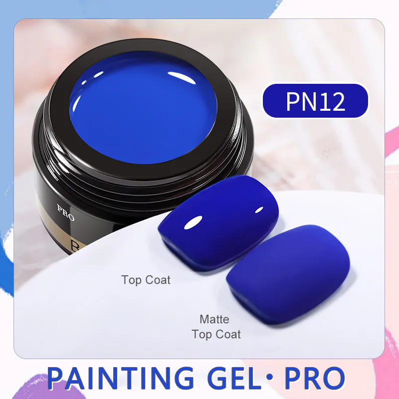 BORN PRETTY PRO Painting Gel 5 ml - PN12 - Blue