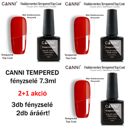(2+1 AKCIÓ) 3db CANNI - Tempered Top gel fényzselé 7.3 ml - 1 termék AJÁNDÉK‼️