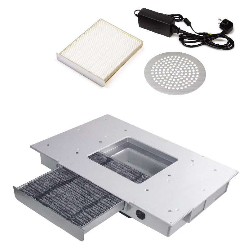 Asztalba beépíthető porelszívó - kazettás kialakítás