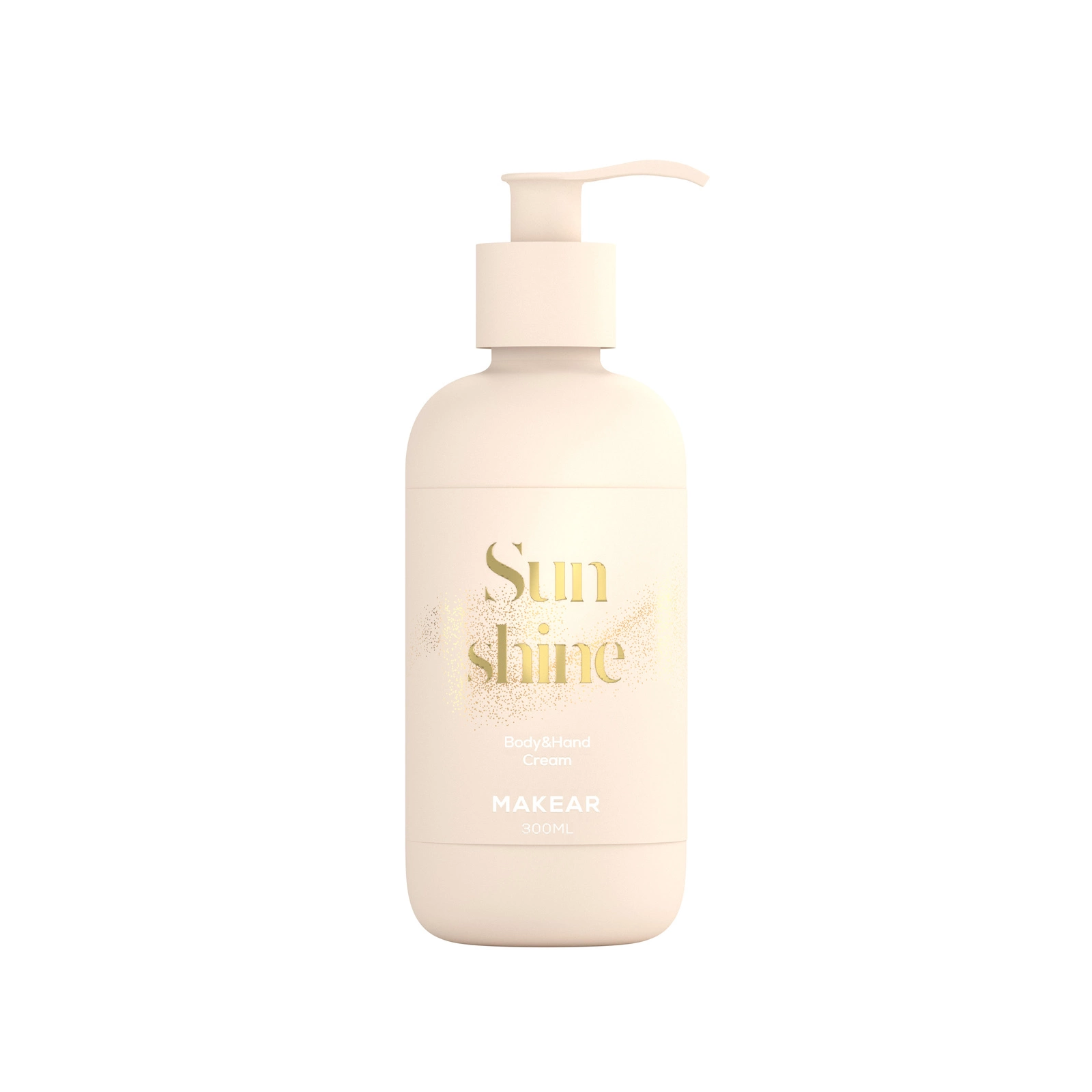 MAKEAR Kéz- és testápoló krém 300ml - parfüm illattal, aranyló mica részecskékkel - SUNSHINE