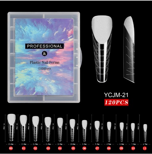 Poly Gél Tip szett - 120 db - No.06 -  Orosz mandula