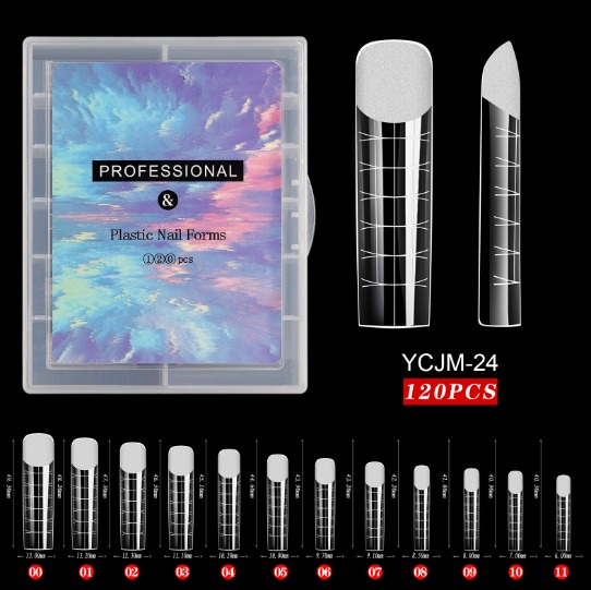 Poly Gél Tip szett - 120 db - No.08 -  Kocka