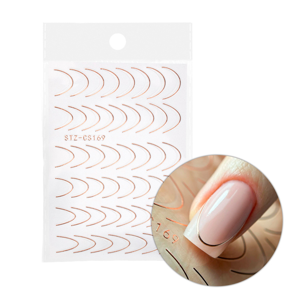 Öntapadó francia matrica (48 db) - 3 Rosegold -
